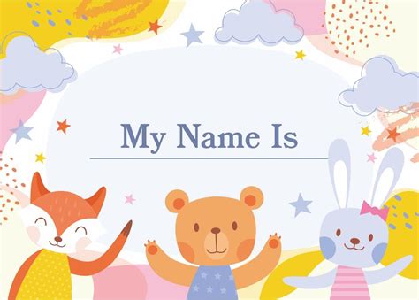 Printable Name Tags Free Kids