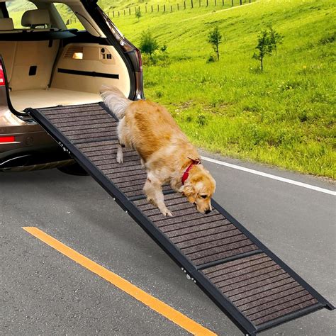 Amazon.com : LUFFWELL Extra Long 67'' Wide 19.7'' Dog Car Ramp,Outdoor ...
