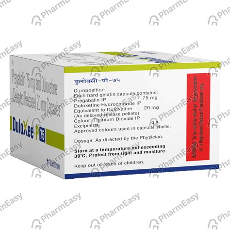 Buy Duloxee P 75mg Strip Of 10 Capsules Online at Flat 15% OFF | PharmEasy