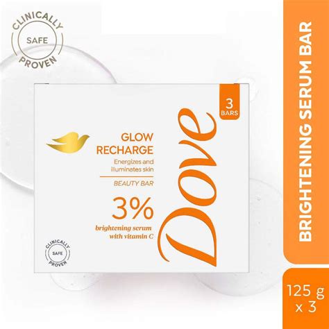 Buy Dove Glow Recharge Serum Beauty Bar with 3% Brightening Serum ...