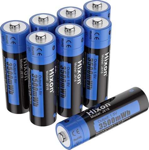Hixon 1.5V AA Rechargeable Batteries, 3500mWh High-Capacity ...