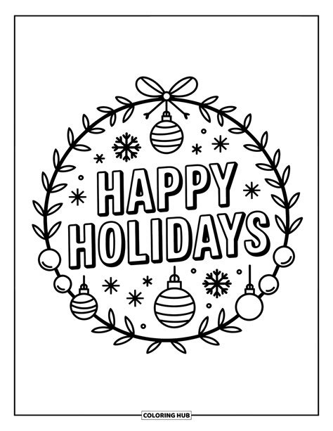 Free Coloring Pages For Kids Holidays