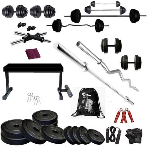 Bodyfit Home Gym Set Combo 80Kg Combo – Sportswing.in