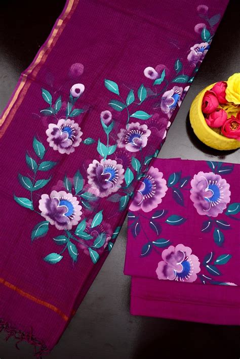 Pure Cotton Hand Painting Suits with Pure Cotton Kota Doria Dupatta ...