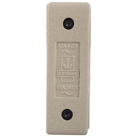 Anchor 9311 Porcelain Fuse Unit Pilot, 32 Amp, 415 V, Ivory