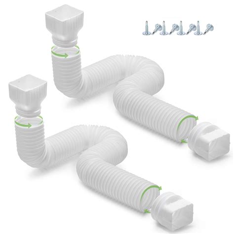 Buy AoresacRain Gutter Downspout Extensions, 2 Pack Down Spout Drain ...