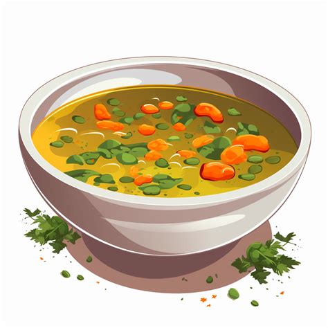 bowl of soup clipart #4101491