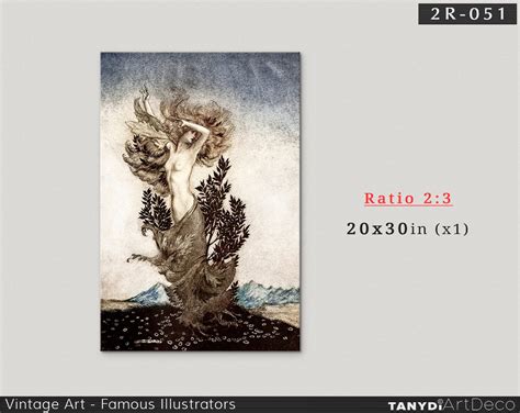 Prints Victorian Book Illustration Replica British Illustrator Arthur Rackham Book Comus c1920 ...