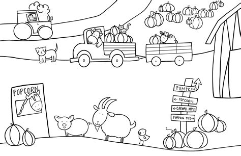 Free Pumpkin Patch Coloring Pages Printable, Download Free Pumpkin ...