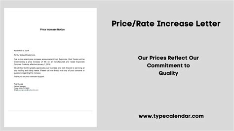 New Price List Announcement Letter at Andrew Briones blog