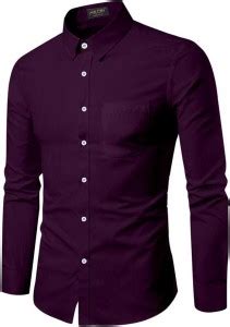 MILDIN Men Solid Formal Purple Shirt - Buy MILDIN Men Solid Formal ...