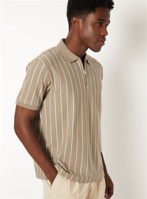 Buy Men Striped Polo T-shirt Online at just Rs. 899.0 - 1000015825458 ...
