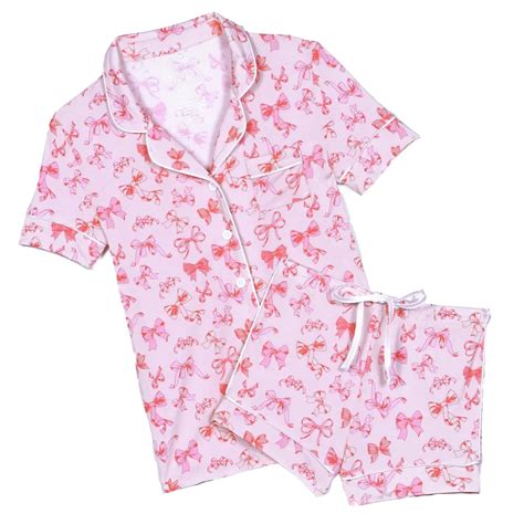 Pink Bow Pajama Set – dear hannah prep