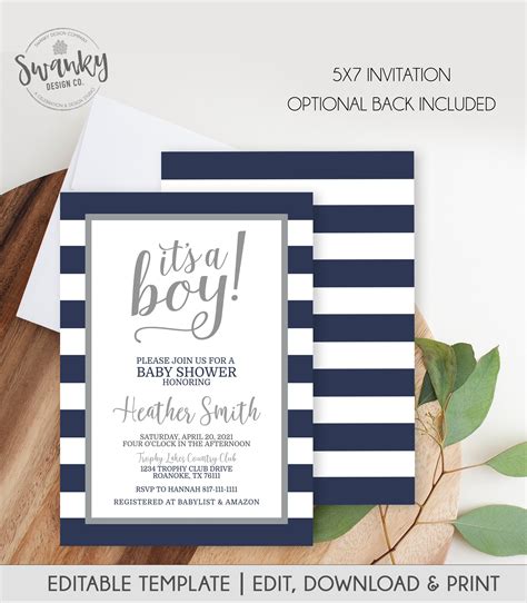 Boy Baby Shower Invitations