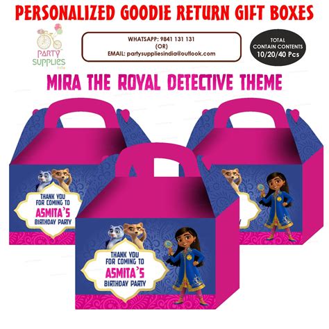 Mira the Royal Detective Theme Goodie Return Gift Boxes | Party – Party ...