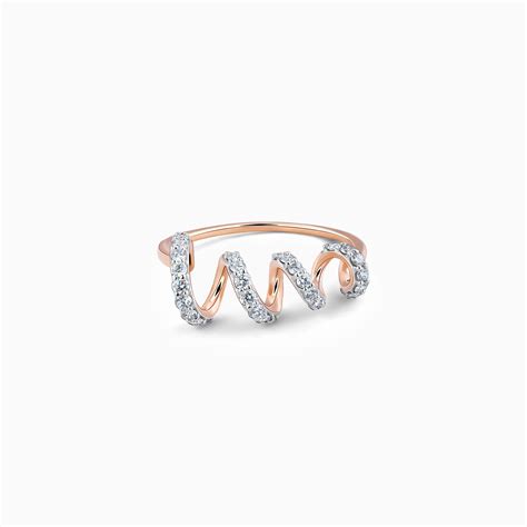 Rose Gold Lambency Diamond Ring – Heer by GIVA