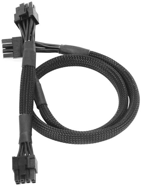 Piplus Pi PSU 8 Pin Male to Dual PCIe 2X 8 Pin (6+2) Male Sleeved Power ...