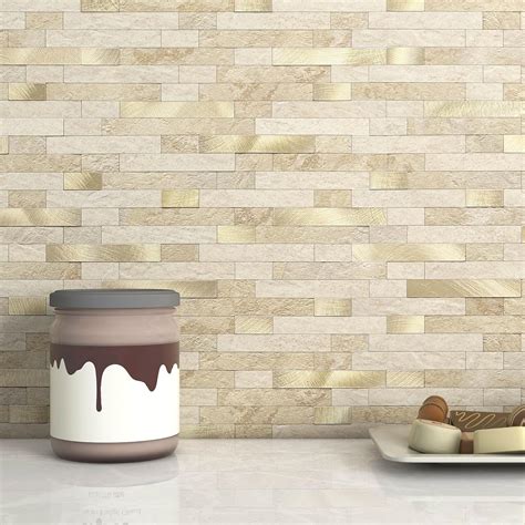 MOFIT 3D Stone Brick Backsplash Tile for Kitchen Peel and Stick Self ...