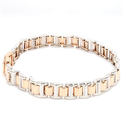 Platinum and Rose Gold Bracelet for Men JL PTB 635