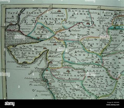 Gulf of Khambhat From Pieter Vander Aa's Nouvel Atlas Stock Photo - Alamy