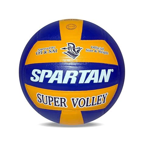 Buy SPARTAN Super Volley Leather Pasted Rubber Moulded Volleyball Size ...