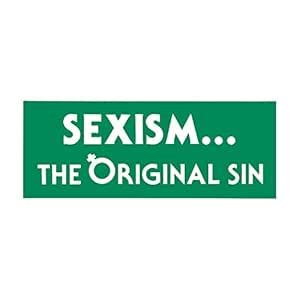EvolveFISH Sexism Sin Bumper Sticker 5" x 2" : Amazon.in: Car & Motorbike