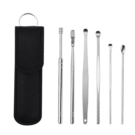 Stainless Steel Ear Pick with PU Storage Bag – bshopy.in