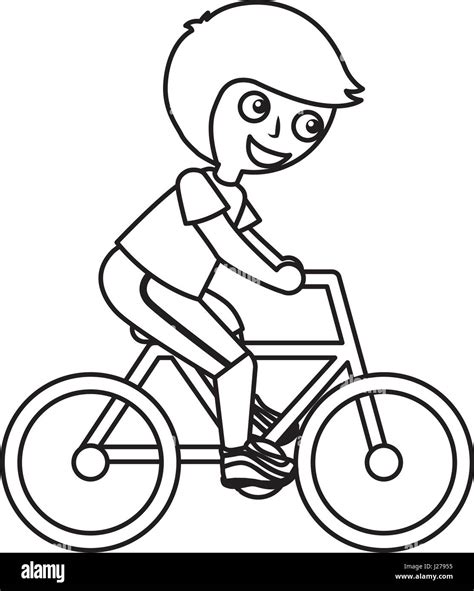 Cartoon image kid riding bicycle hi-res stock photography and images ...