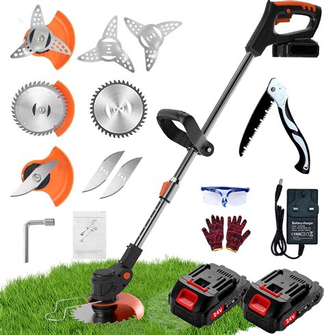Gonpmny Cordless Garden Strimmer - 3-in-1 Blade, 2 x 21V 2000 mAh ...