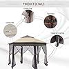 Invezo 13 x 13 feet Hexagonal Pop Up Garden Gazebo with Mosquito ...