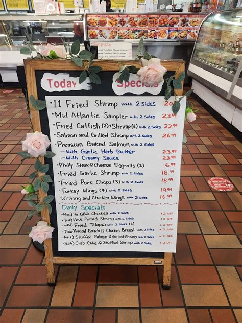 Menu at Mid Atlantic Seafood restaurant, Takoma Park, New Hampshire Ave