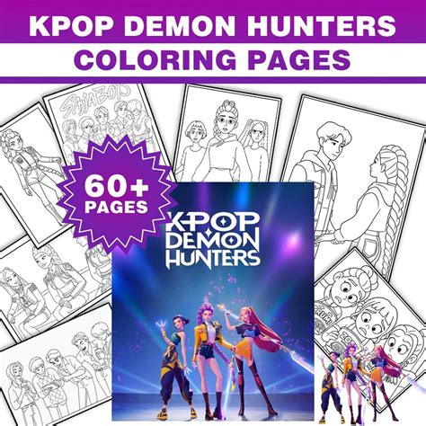 Buy 60+ Kpop Demon Hunters Coloring Pages | Digital Coloring Book ...