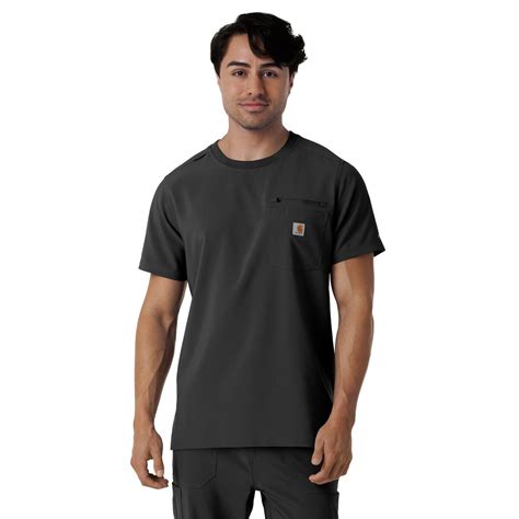 Carhartt Scrubs - Force Cross-Flex - Men's Two-Pocket Crew Neck Scrub ...