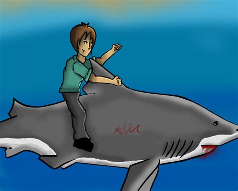 Image result for Alien Riding a Shark