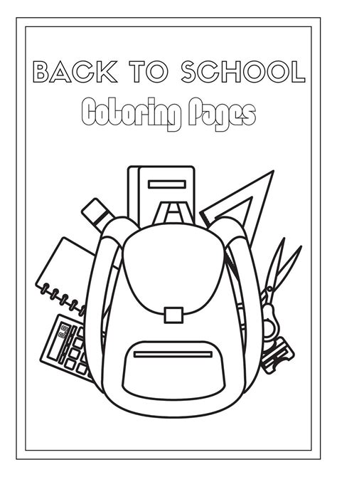 Picture of School Stationery Coloring Pages 的图像结果
