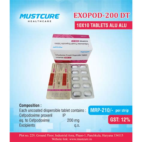 EXOPOD-200 DT Tablets Mustcure Healthcare LLP