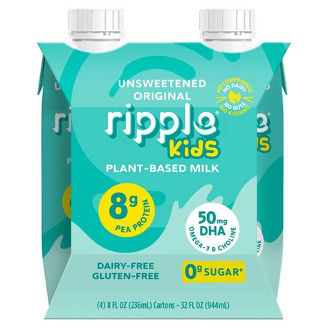 Ripple Kids Unsweetened Original Plant-based Milk (8 fl oz) Delivery or ...