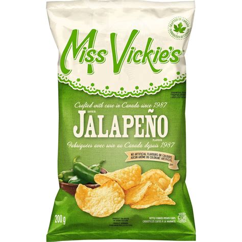Miss Vickie's Kettle Cooked Jalapeno Potato Chips – 200g (7.1 oz) Bag | Bold & Spicy Snack