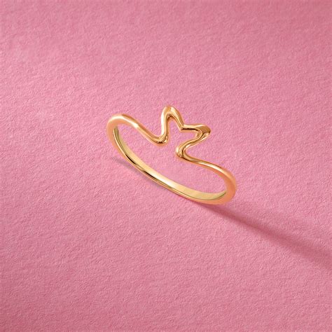 Cupid Edit 14KT Gold Heart Finger Ring