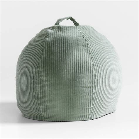 Verte Green Corduroy Kids Bean Bag Chair Cover | Crate & Kids