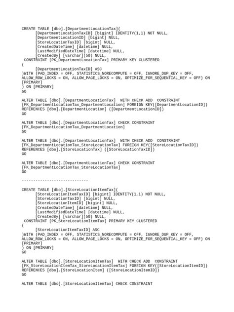 Image result for Sample Create Table Script