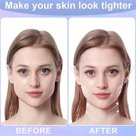 Face Neck Lift Tapes - 12 Elastic Bands & 60 Face Tapes for Wrinkle ...