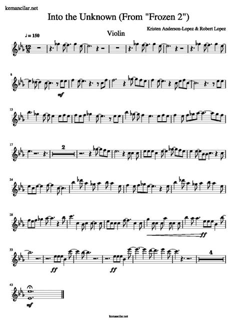 Into the Unknown violin sheet music - Free Sheet Music