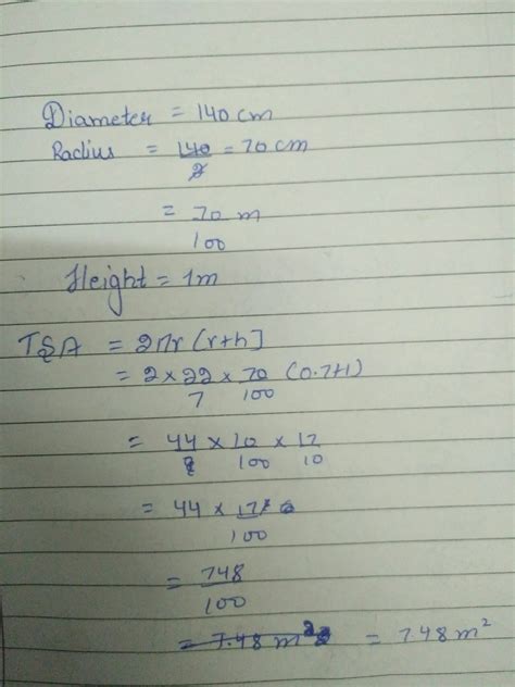 It is required to make a closed cylindrical tank of height 1m and base ...