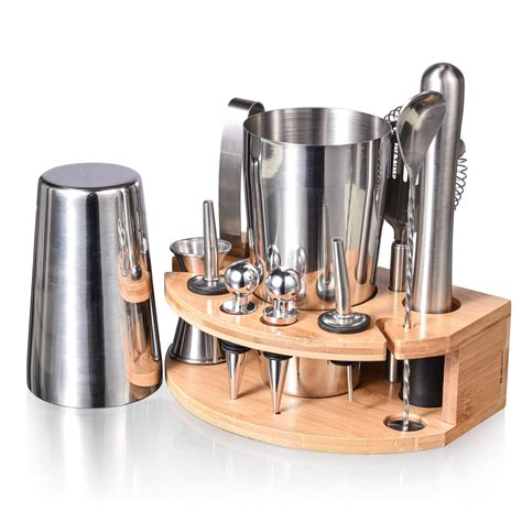 Buy Esmula Bartender Kit with Stylish Stand, 12 Piece 20oz/25oz Boston ...