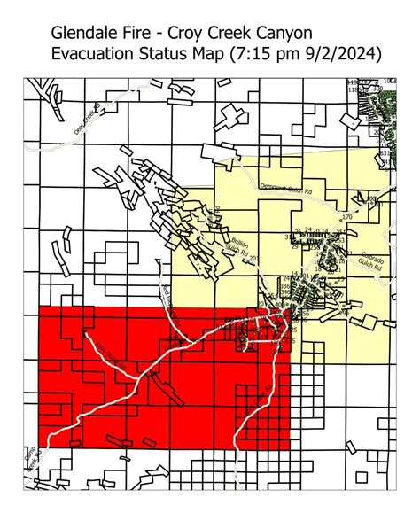 Evacuation order lifted in Croy Creek and Rock Creek Canyons