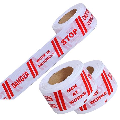 SINGHAL Caution Tape Roll 200 Meter 3” Inch Red and White, Barricade ...