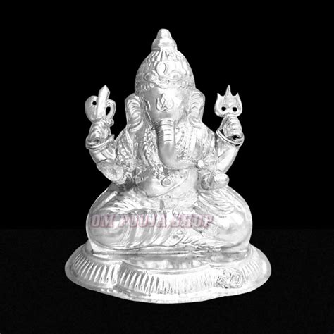 Lord Ganesha Statue in Pure Silver for worship