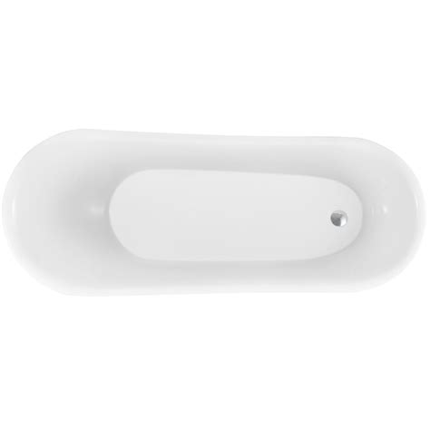 AKDY ClawFoot 28-in x 59.8-in Glossy White Acrylic Oval Clawfoot ...
