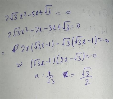 2√3x^2-5x+√3 find the zero of the polynomial expression - Brainly.in